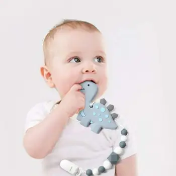 Baby Begyndervanskeligheder Legetøj Dinosaur Silikone-Bideringen i stykker Legetøj Blød Spædbarn Forsyninger til Baby Julegaver