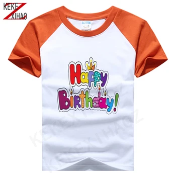 Baby Drenge Piger Sommer Bomuld T-Shirt Børne Tøj Tegnefilm Tops Tees Fødselsdagsgave T-Shirt T-shirt i 2 -14Year Børn Tøj