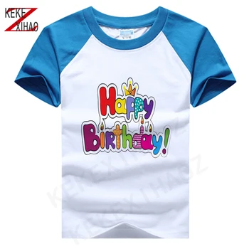 Baby Drenge Piger Sommer Bomuld T-Shirt Børne Tøj Tegnefilm Tops Tees Fødselsdagsgave T-Shirt T-shirt i 2 -14Year Børn Tøj