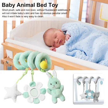 Baby Legetøj Hånd Greb Med Spejl Sød Kanin Elefant Gris Bære Nyfødte Spædbørn Pædagogisk Legetøj Fra 0 Udviklingsmæssige Nyfødte