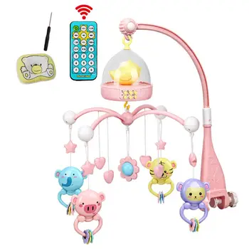 Baby Musikalske Krybbe Rasle Cot Mobile Stjerner Drømme Lys Flash Nusery Vuggevise Toy Musikalske Krybbe Blødt lys Aftageligt vedhæng