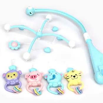 Baby Musikalske Krybbe Rasle Cot Mobile Stjerner Drømme Lys Flash Nusery Vuggevise Toy Musikalske Krybbe Blødt lys Aftageligt vedhæng