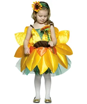 Baby Piger Solsikker cosplay kjole Børn Solsikker Halloween Kostumer Kostume Børn, Prinsesse Rolle