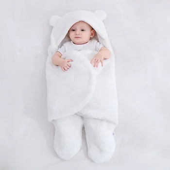 Baby Sovepose Ultra-Bløde Fluffy Fleece Nyfødte Modtager Tæppe Nyfødte Drenge Piger Tøj Sovende Børnehave Wrap Swaddle