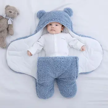 Baby Sovepose Ultra-Bløde Fluffy Fleece Nyfødte Modtager Tæppe Nyfødte Drenge Piger Tøj Sovende Børnehave Wrap Swaddle