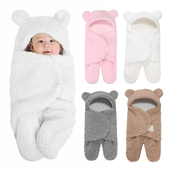 Baby Sovepose Ultra-Bløde Fluffy Fleece Nyfødte Modtager Tæppe Nyfødte Drenge Piger Tøj Sovende Børnehave Wrap Swaddle Ny