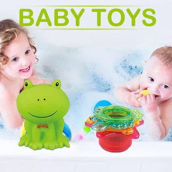 Baby Svømning Badekar Toy Sæt Plast Dejlige Sjove Vand Sprinkler Badeværelse Levering Badeværelse Kids Spil Vand Spil Toy