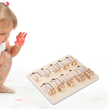Baby Træ Puslespil, Træ-Puslespil Bord Kids Early Learning Pædagogisk Legetøj for Børn