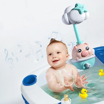 Badekar Legetøj Baby Vand Spil Pig Model Brusebad Hane El-Vand-Spray Legetøj Til Børn Swimming Badeværelse Baby Legetøj