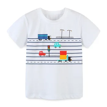 Bambino 2021 Nye Tees af Børn 2-7 År Tegnefilm Pure Cotton T-shirt til Børn Drenge Toppe Tøj Baby Tøj Barn Kostume