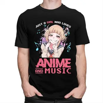 Bare Male En Pige, Der Elsker Anime Musik Himiko Toga T-Shirts, Korte Ærmer Bomuld Tshirt Flot T-shirt Min Helt den Akademiske verden Tee Top