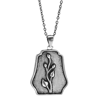 Bastiee 925 Sterling Sølv Halskæde Vedhæng Træet Mønster Vintage Luksus Smykker Til Kvinder, Mænd, Etniske Kæde Smykker