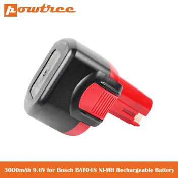 BAT048 9,6 V 3000mAh Genopladelige NI-MH-Batteri Power Tools Batteri for Bosch PSR 960 BH984 BAT048 BAT119 BPT1041 BH974 260733526