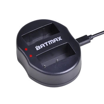 Batmax 3pc NP-W126 NP W126 Genopladeligt Batteri+Dual USB Oplader til Fujifilm FinePix HS30EXR HS33EXR X-Pro1 X-E1 X-E2 X-M1 X-A1