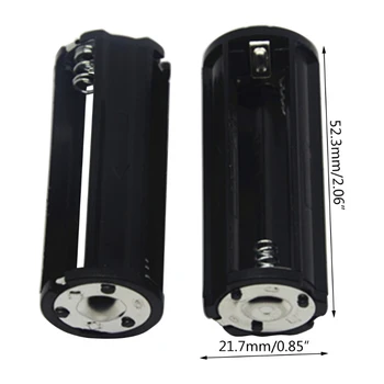 Batteri opbevaringsboks Sort Cylindrisk 3xAAA Plast Batteri Holder Adapter Tilfælde Boks Lommelygte Lampe