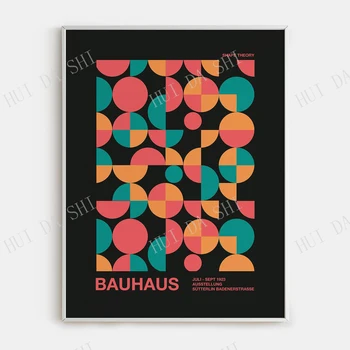 Bauhaus Geometriske Plakat - Farverig Kunst På Væggene - Moderne Kunst - Væg Plakat - Farverig Kunst - Minimalisme Indretning - Abstrakte Udskriv