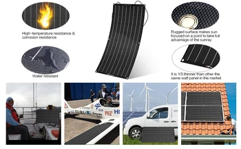 Bedste pris Kina smukt design 80w tynd film fleksibel solar panel monokrystallinske solcelle 12v batteri oplader solar