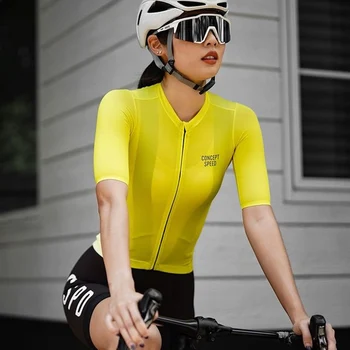 Begrebet Hastighed kvindelige cykling passer til Team cykel passer sommeren Korte ærmer cykel shorts sæt macaquinho ciclismo feminino