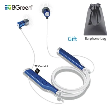 BGreen Sport Bluetooth Hovedtelefoner Trådløse Stereo-Bøjelig Kører Indbyggede MP3-Headsettet Understøtter SD-TF Kort Magnet Tiltrækning