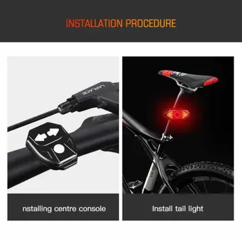 Bike baglygte på Cykel blinklys, Lys Trådløs Fjernbetjening MTB Cykel Vandtæt USB Charge Blinkende Baglygte Tilbehør