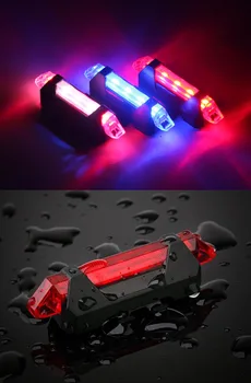 Bike cykel Lys Genopladelige LED-baglygte Bageste USB-Hale Sikkerhed Advarsel Cykling Lys Bærbare Flash Lys