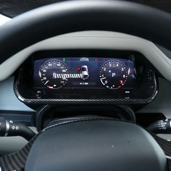 Bil ABS Carbon Fiber Instrumentbrættet Skærm Dekorativ Ramme Trim Tilbehør til Land Rover Defender 110 2020