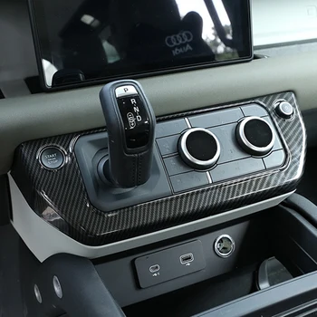 Bil Carbon Fiber Center Konsol Air Condition-Tilstand Knappen Dække Trim til Land Rover Defender 110 2020