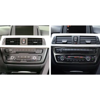 Bil Central Kontrol CD-Panel Frame Trim Decal Carbon Fiber Sticker Styling Tilbehør Til BMW 3-Serie F30 2013-2019