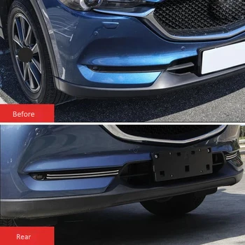 Bil Chrome Front Tåge Lys Trim Strip Dække Udvendigt for Mazda CX-5 CX5 2019 2020