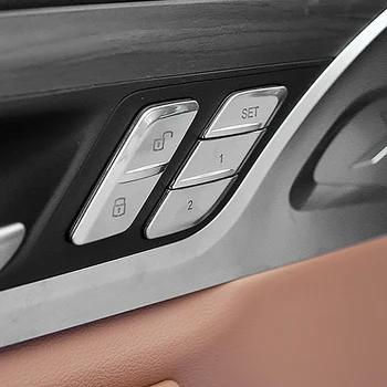 Bil Døren Låse Switch Knap Dækker Kontrol Sæde Memory-Knapperne Dekoration Klistermærker til BMW X3 X4 320L 2018-2021