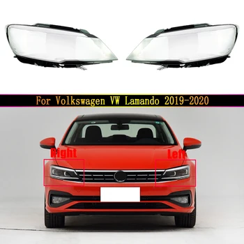 Bil Foran Glas Linse Lampe Skygge Shell For Volkswagen VW Lamando 2019 2020 Gennemsigtig Auto Lys Tilfælde Forlygte Dække