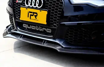 Bil kulfiber Front Kofanger Læbe Spoiler Auto Bil Diffuser der Passer Til Audi A6 S6 RS6 C7 C7.5 2012-2017