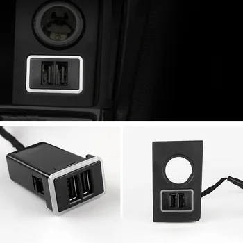 Bil Oplader Dobbelt USB-Porte Telefon Hurtig Opladning DVR-Adapter Plug & Play Kabel til Skoda Kodiaq 2017-2020