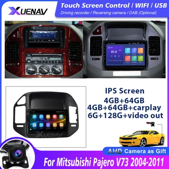Bil Stereo Radio hovedenheden GPS Navi til Mitsubishi Pajero V73 2004-2011 Støtte Ede Kamera til Mitsubishi Pajero V73 bil