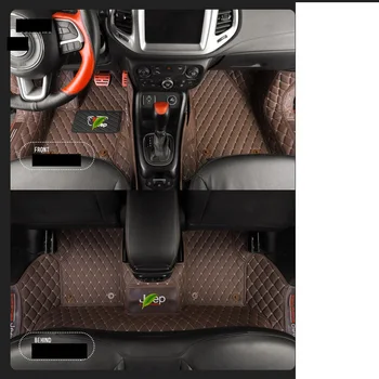 Bil styling gulvmåtter til jeep compass MP 552 2017 2018 2019 2020 tilbehør auto tæppe tæppe dække matten