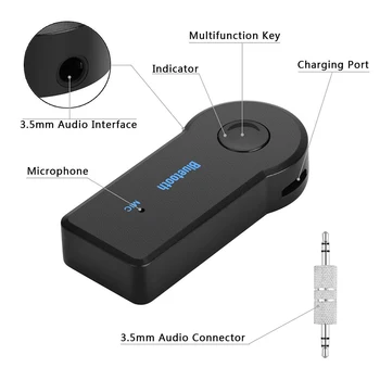 BIL Trådløse Bluetooth-Modtager-Adapter 3,5 mm Jack FOR Skoda Octavia A5 A7 2 Lexus, Bmw F30 X5 E53 F10 E34 Lada Granta