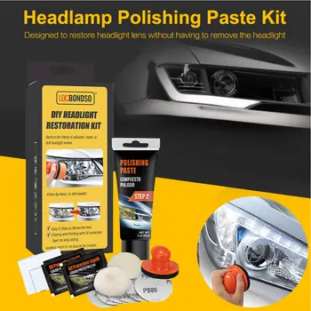 Bilforlygte Restaurering Kit polske Forlygte Blegemiddel DIY For Auto Hoved Lampe Optik Dyb Rense Hovedet Lys Pasta Dropship