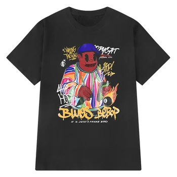 Billard Penge Print Tshirt Hip Hop Løs Bomuld Kortærmet Skjorte 2021 Sommeren Afslappet Tshirt Harajuku T-Shirt Streetwear Retro