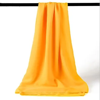 Billige Chiffon Stof, Polyester Solid Farvet Almindelig Vævet Blød Glat Til Kjole Foring