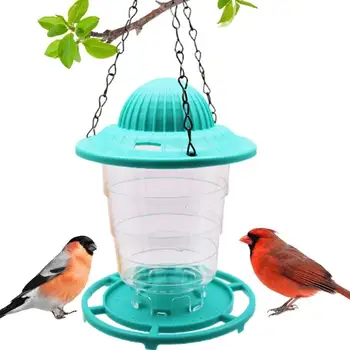 Bird Feeder Sammenfoldelig Bærbare Hængende Udendørs Wild Bird Feeder til Have Terrasse Balkon Verandaen Dekoration