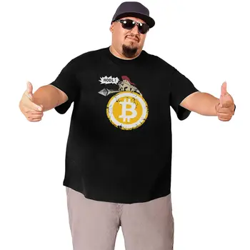 Bitcoin HODL Din Cryptos Cryptocurrency T Shirt, Mænds Bomuld T-Shirt Stor Tall Tee Tøj Plus Size Stor Størrelse Large 4XL 5XL 6XL
