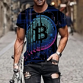 Bitcoin RevolutIon Shirt Bitcoin CRYPTO-SHIRT - CRYPTO VALUTA T-SHIRT Cool Casual Stolthed T-Shirt Mænd Unisex Fashion 3D-T-Shirt