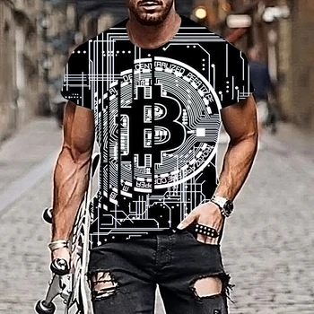 Bitcoin RevolutIon Shirt Bitcoin CRYPTO-SHIRT - CRYPTO VALUTA T-SHIRT Cool Casual Stolthed T-Shirt Mænd Unisex Fashion 3D-T-Shirt