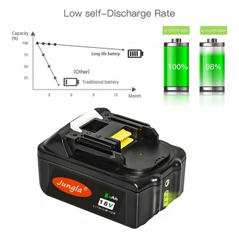 BL1860 18v 8000mAh genopladeligt lithium-ion batteri med DC18RCT batteri oplader til MAKITA BL1860 BL1850 BL1830 elværktøj