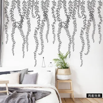 Black vine vedhæng selvklæbende wall stickers soveværelse, stue, veranda væggen forskønnelse dekorativ tapet