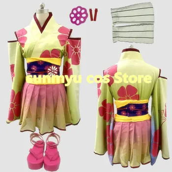 BLOMST PIGE RIDDER Kimono Cosplay Kostume,Brugerdefineret Størrelse Tilpasse