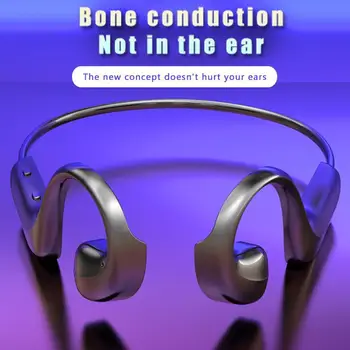 Bluetooth-5.0 180mAh Trådløse Hovedtelefoner Bone Conduction Håndfri Udendørs Hovedtelefoner Headset Headset Sport med Mikrofon D5G8