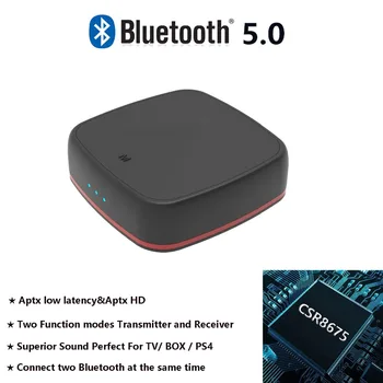 Bluetooth-5.0 Aptx HD-lav latency Musik Toslink SPDIF RCA Aux-Sender-Modtager A2DP Wireless home stereo audio TV-Adapter