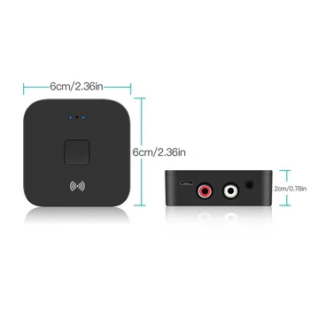 Bluetooth-5.0 RCA Audio Receiver APTX 3,5 mm AUX-Stik Musik Trådløse Bluetooth-Adapter, Med NFC-for Bil, Computer, TV-Højttalere