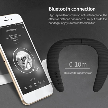 Bluetooth Højttaler Bærbar,Neckband Bluetooth Højttaler Bløde Trådløs Højttaler Velegnet til Udendørs Cykling, Vandreture